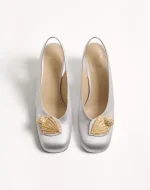 Valentino Adamantine Slingback Pumps In Glitter Fabric 60Mm - Image 5